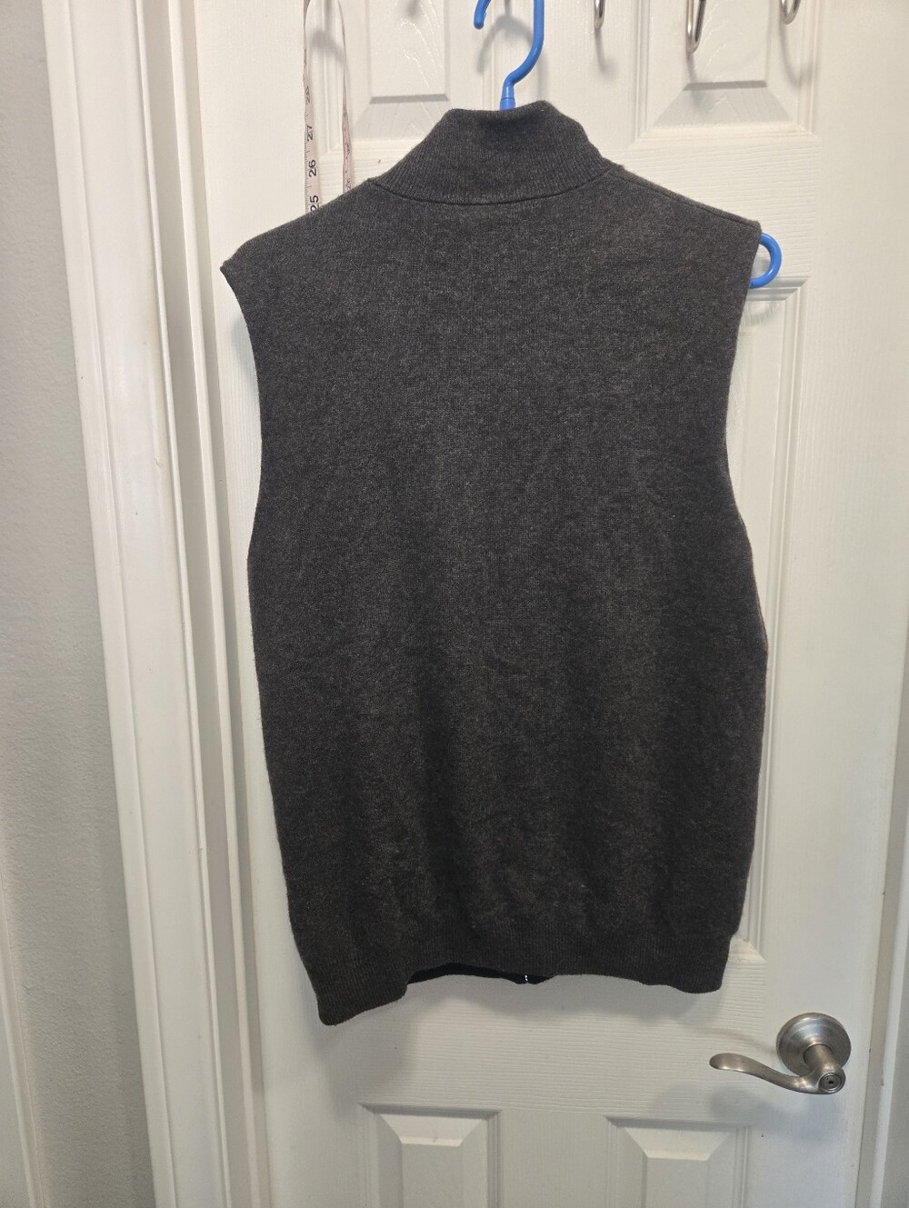 Cashmere Reversiblee Full-Zip Wool Vest Brown/blue Size M? - Picture 2 of 6